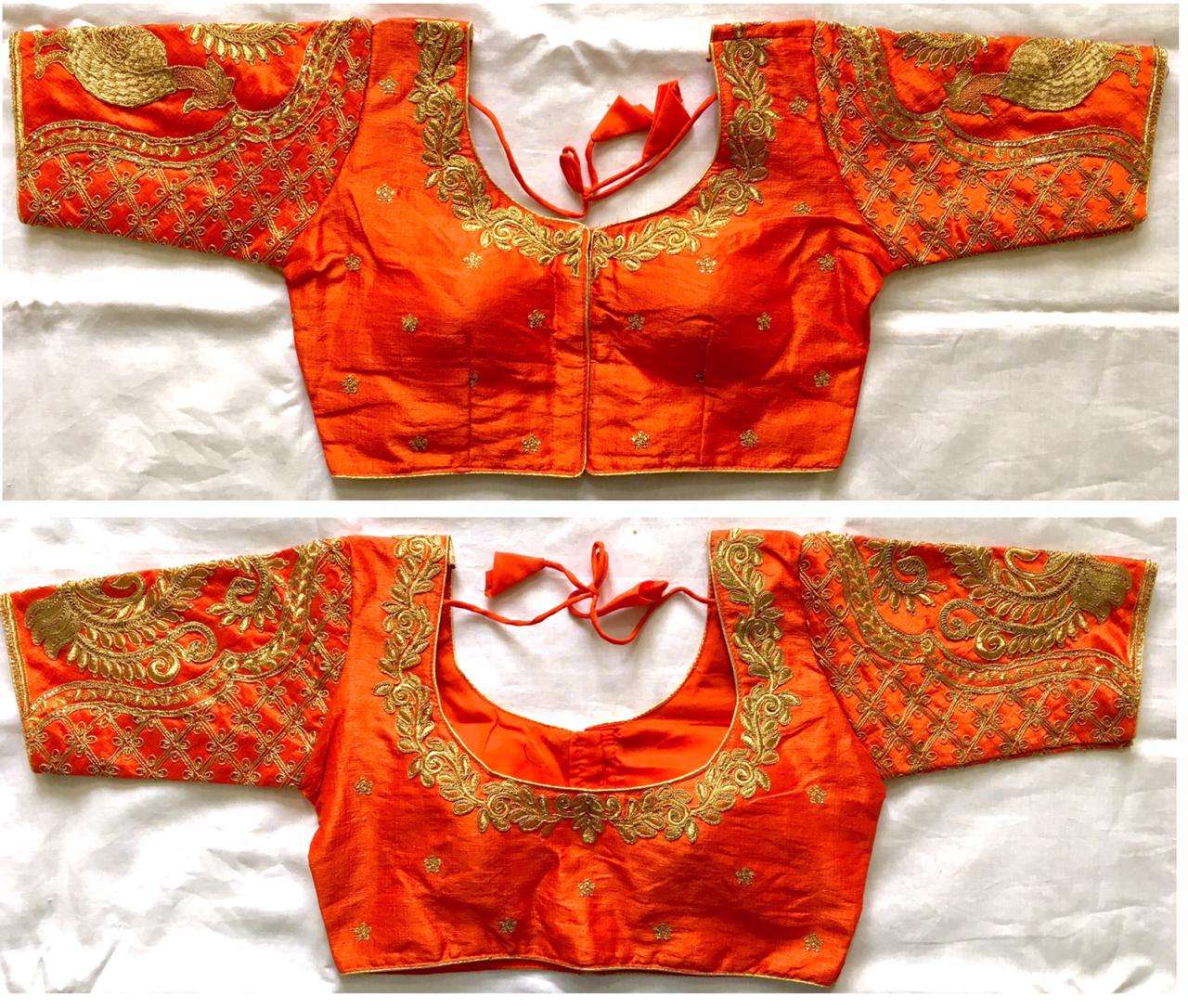 SILK EMBROIDERY BLOUSE..